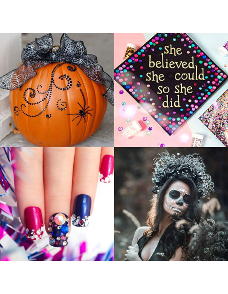 Calcomanías de Rhinestone Housuner 2580 Piezas Multicolor Calcomanías de Rhinestone Housuner 2580 Piezas Multicolor