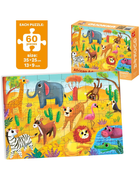 Puzzles Quokka 4x60 Piezas para Niños 4 a 8 Años - Juguete Educativo Puzzles Quokka 4x60 Piezas para Niños 4 a 8 Años - Juguete Educativo
