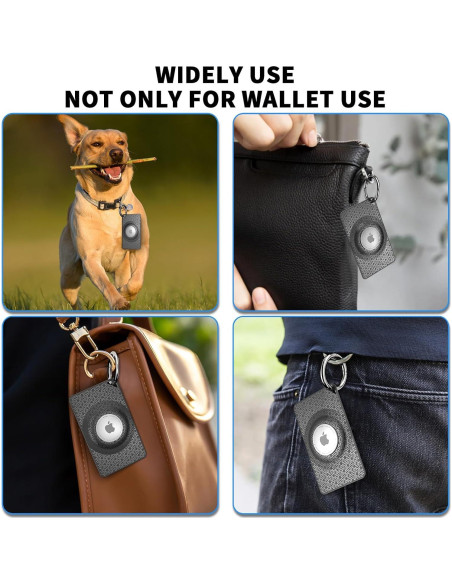Funda Ultra Delgada para AirTag Wacanc - 2 Piezas Negra Funda Ultra Delgada para AirTag Wacanc - 2 Piezas Negra