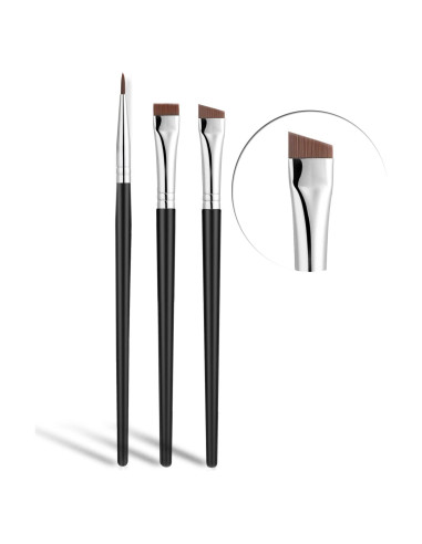 Set de Pinceles de Delineador de Ojos JASSINS - 3 Pcs, Alta Precisión