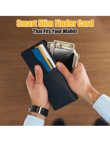 Paquete de 2 Localizadores de Cartera USBERG - Vidrio Templado, Carga Inalámbrica, Impermeable, Compatible con Apple Find My