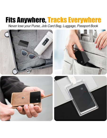 Paquete de 2 Localizadores de Cartera USBERG - Vidrio Templado, Carga Inalámbrica, Impermeable, Compatible con Apple Find My Paquete de 2 Localizadores de Cartera USBERG - Vidrio Templado, Carga Inalámbrica, Impermeable, Compatible con Apple Find My