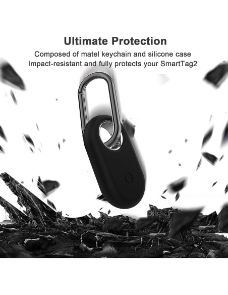 Soporte de Funda Samsung SmartTag2 con Mosquetón Metal Soporte de Funda Samsung SmartTag2 con Mosquetón Metal