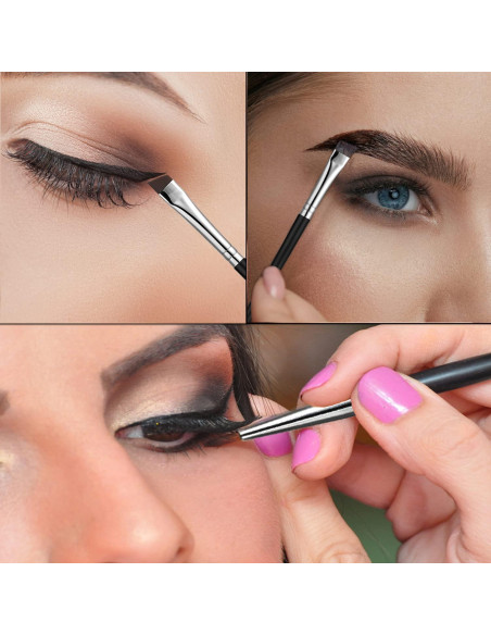Set de Pinceles de Delineador de Ojos JASSINS - 3 Pcs, Alta Precisión Set de Pinceles de Delineador de Ojos JASSINS - 3 Pcs, Alta Precisión