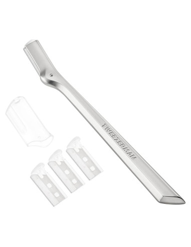 Rasuradora de Cejas Tweezerman Acero Inoxidable con 3 Cuchillas