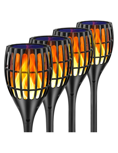 Luces Solares de Antorcha Ollivage, 4 Paquete, 109 cm, Impermeables