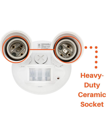 Luz de Seguridad LED Xtricity Doble Cabeza Sensor Movimiento 180W Luz de Seguridad LED Xtricity Doble Cabeza Sensor Movimiento 180W