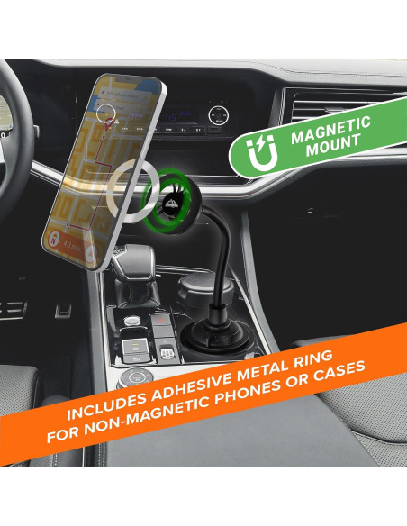 Soporte Magnético para Teléfono Armor All - Portavasos Ajustable Soporte Magnético para Teléfono Armor All - Portavasos Ajustable