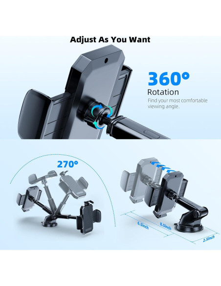 Soporte para Teléfono FBB 3 en 1 con Ventosa y Clip Soporte para Teléfono FBB 3 en 1 con Ventosa y Clip