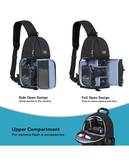 Bolsa de Mensajero MOSISO para Cámara DSLR/SRL/Mirrorless Negra Bolsa de Mensajero MOSISO para Cámara DSLR/SRL/Mirrorless Negra