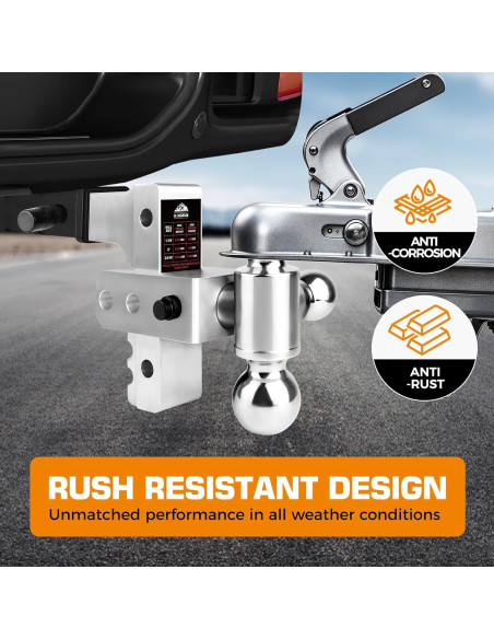 Enganche de Remolque Ajustable Kingfun 12500 lbs Plata Enganche de Remolque Ajustable Kingfun 12500 lbs Plata