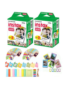 Kit Película Instantánea Fuji Instax Mini 40 Tomas + 20 Pegatinas