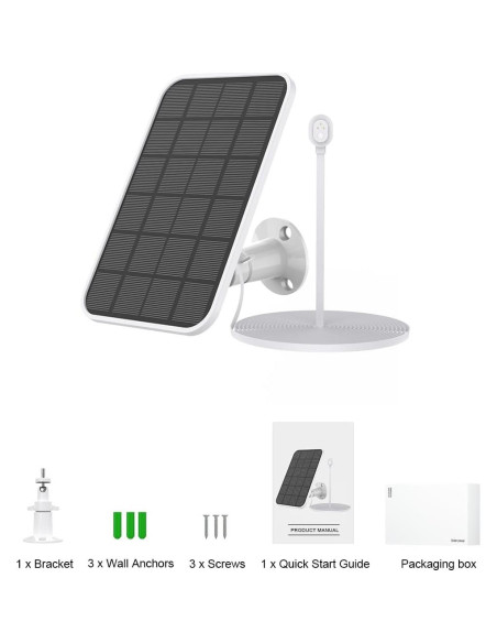 Cargador Solar Newding para Cámaras Arlo Pro 5S 2K, Pro 4, Pro 3, Ultra 2, IP65, 4.5W, 3.96m Cargador Solar Newding para Cámaras Arlo Pro 5S 2K, Pro 4, Pro 3, Ultra 2, IP65, 4.5W, 3.96m