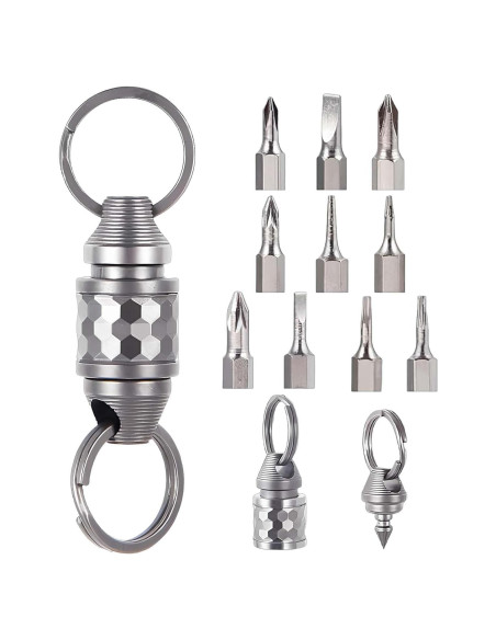 Llave de liberación rápida Titanio Plateado 6.6cm con Accesorios Llave de liberación rápida Titanio Plateado 6.6cm con Accesorios