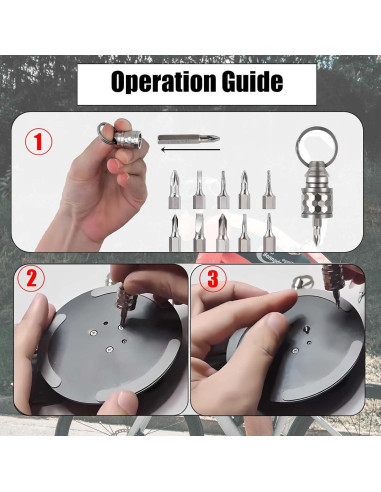 Llave de liberación rápida Titanio Plateado 6.6cm con Accesorios