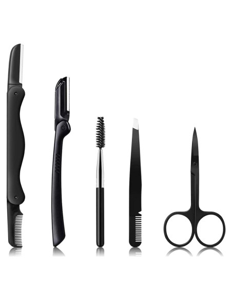 Kit de Cuidado de Cejas KAJUDA 5 en 1 - Rasuradora, Tijeras, Pinzas Kit de Cuidado de Cejas KAJUDA 5 en 1 - Rasuradora, Tijeras, Pinzas