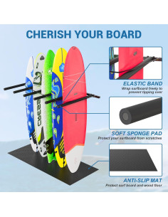Soporte Vertical para Tablas de Surf LXVOOEE 6 Brazos 2