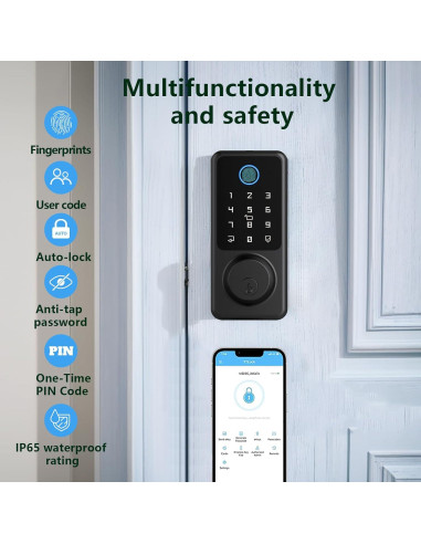 Cerradura Inteligente Secusly SDB-01 con Huella Dactilar y App
