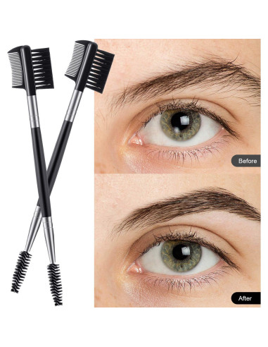 Cepillo de Cejas y Pestañas 3 en 1 Patelai Negro