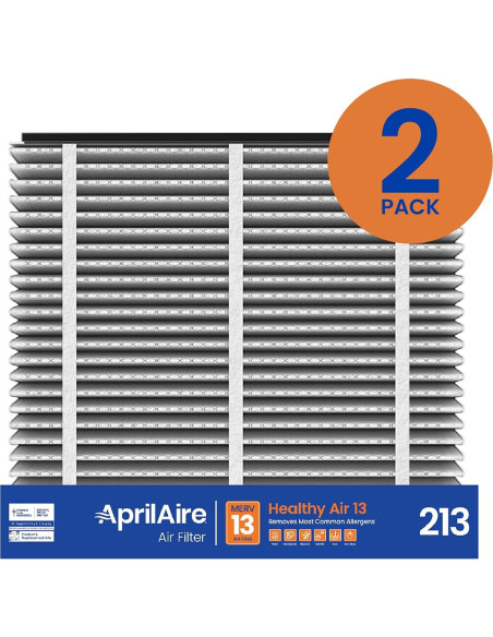 Filtro de Aire AprilAire 213 MERV 13 50.8x63.5x10.2 cm (Paquete de 2) Filtro de Aire AprilAire 213 MERV 13 50.8x63.5x10.2 cm (Paquete de 2)