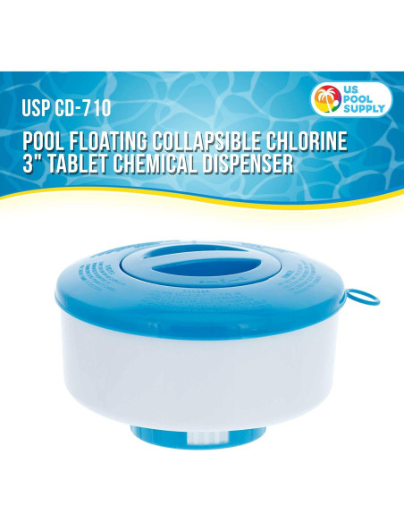Dispensador de cloro flotante U.S. Pool Supply 1.36 kg Dispensador de cloro flotante U.S. Pool Supply 1.36 kg