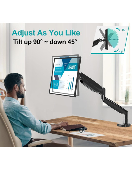 Soporte de Monitor MOUNT PRO 35" Ajustable VESA Negro Soporte de Monitor MOUNT PRO 35" Ajustable VESA Negro