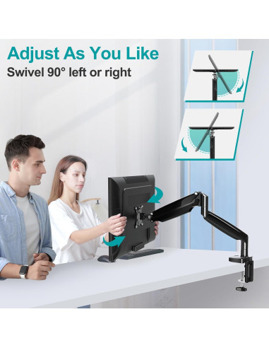 Soporte de Monitor MOUNT PRO 35" Ajustable VESA Negro