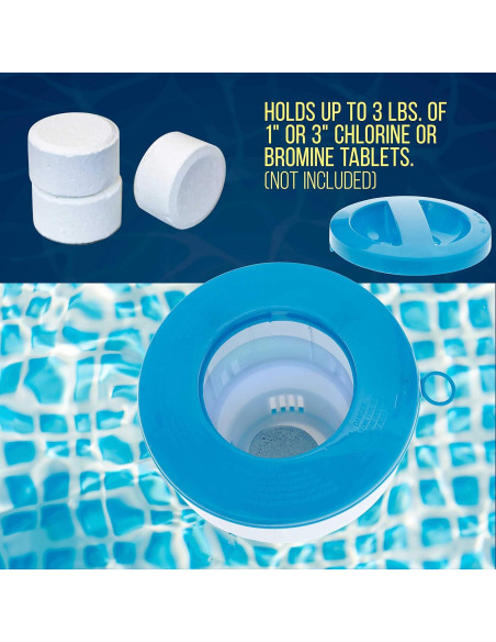 Dispensador de cloro flotante U.S. Pool Supply 1.36 kg Dispensador de cloro flotante U.S. Pool Supply 1.36 kg