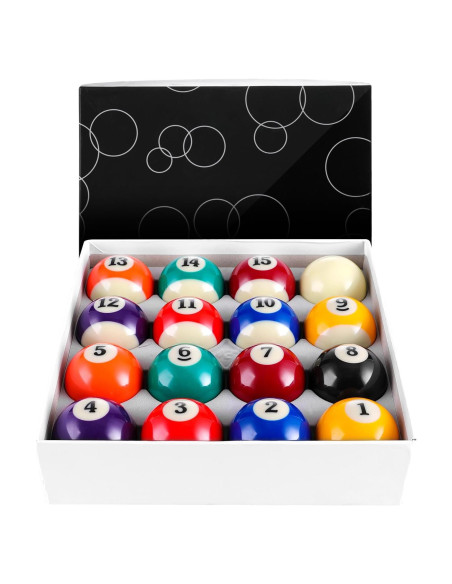 Juego de 16 bolas de billar HMQQ 5.72 cm resina profesional Juego de 16 bolas de billar HMQQ 5.72 cm resina profesional