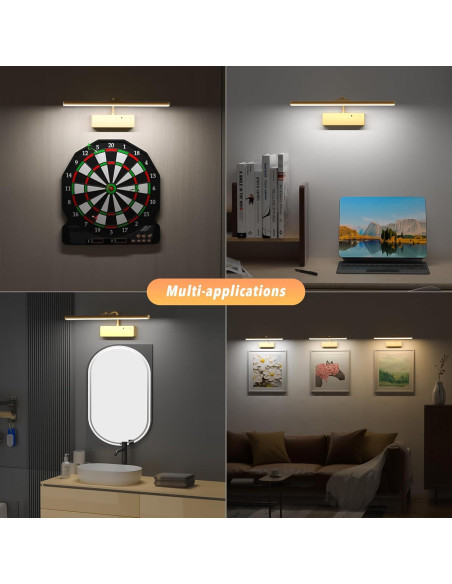 Luz de Imagen Inalámbrica Recargable Lightbiz 39 cm Dorado Luz de Imagen Inalámbrica Recargable Lightbiz 39 cm Dorado
