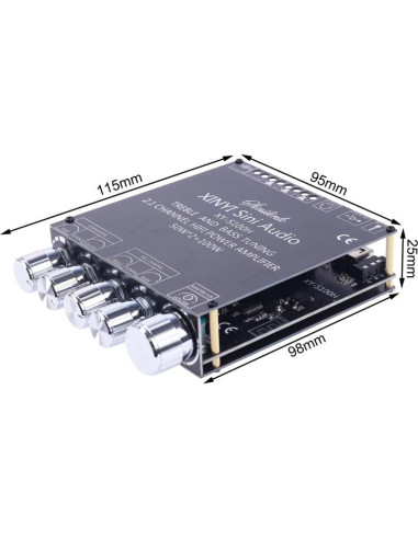 Módulo Amplificador DONGKER XY-S100H 2.1 Bluetooth 50W+100W