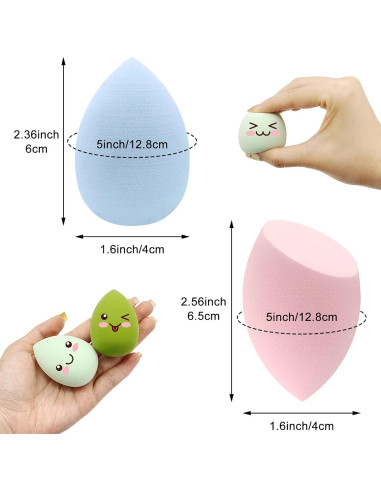 Juego de 12 Esponjas de Maquillaje Scartink Multicolor