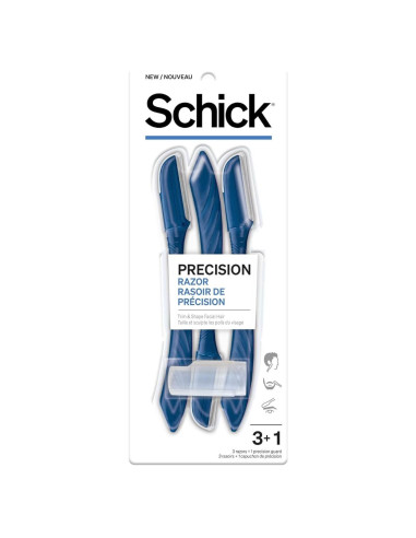 Razor de Precisión Schick para Hombres - 3 Unidades