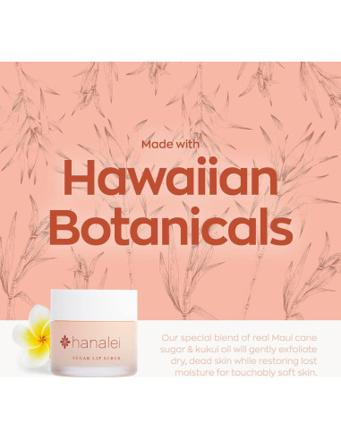 Exfoliante de Labios Vegano Hanalei - Azúcar de Caña Hawaiano 22g
