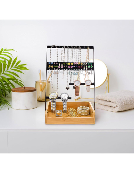 Soporte Organizador de Joyería Pumtus Negro 5 Niveles con Bandeja Soporte Organizador de Joyería Pumtus Negro 5 Niveles con Bandeja