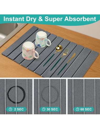 Alfombrilla de Secado de Platos Deceram 60x39 cm Ecológica
