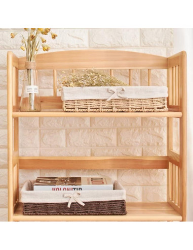 Juego de 4 Cestas de Almacenamiento Rattanzenith Marrón