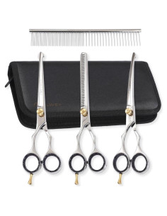 Tijeras de Aseo para Perros MELWEY - Zurdas 19.56 cm Punta Redonda