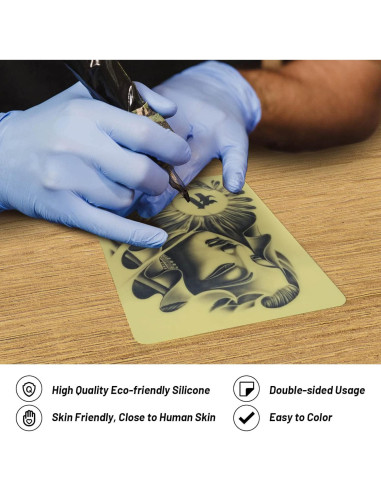 Kit de Práctica de Tatuaje Modacraft 18 Piezas Silicona