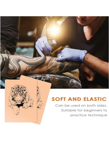 Piel de Práctica de Tatuaje Doble Lado maseyboc 20x15 cm