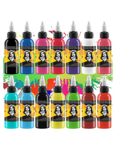 Set de Tinta para Tatuajes BAODELI 14 Piezas 30ml Colores
