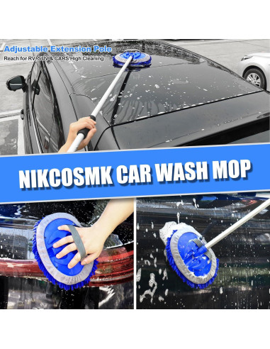 Kit de Lavado de Autos NIKCOSMK con Cepillo de 158 cm