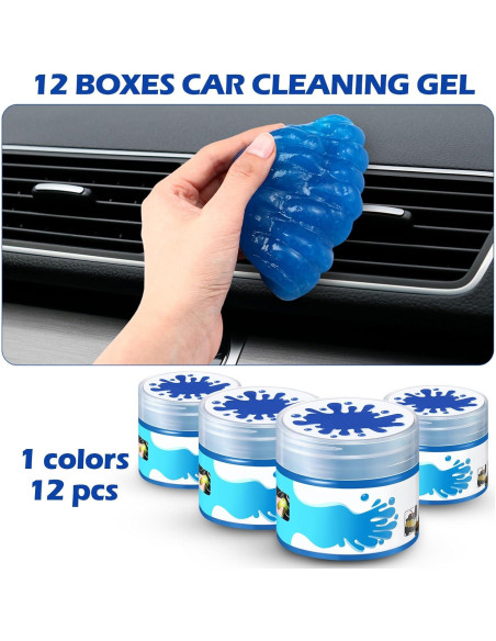 Paquete de 12 Gel de Limpieza Datanly JIA1238 160G Azul Paquete de 12 Gel de Limpieza Datanly JIA1238 160G Azul