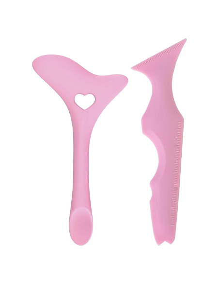 Juego de Plantillas de Delineador y Maquillaje Silicona Rosa Juego de Plantillas de Delineador y Maquillaje Silicona Rosa