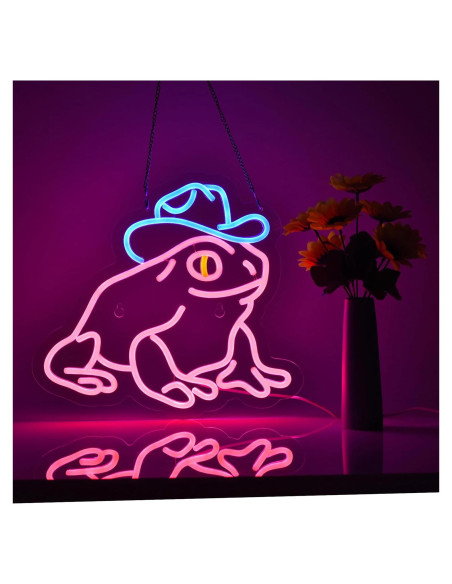 Letrero de neón LED HONE regulable Rosa y Azul 36x33 cm Letrero de neón LED HONE regulable Rosa y Azul 36x33 cm