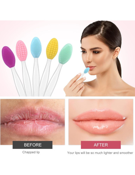 5 Piezas Cepillo Exfoliante de Labios Silicona Yoizyfree 5 Piezas Cepillo Exfoliante de Labios Silicona Yoizyfree