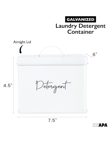 Contenedor de Cápsulas de Lavandería Ilyapa - Organizador Galvanizado Contenedor de Cápsulas de Lavandería Ilyapa - Organizador Galvanizado