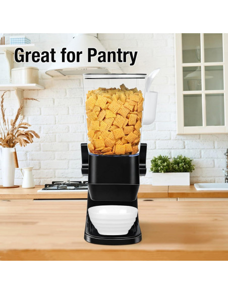 Dispensador de Cereal Hermético Mivvosakuki 3.3L Negro 2 Piezas Dispensador de Cereal Hermético Mivvosakuki 3.3L Negro 2 Piezas