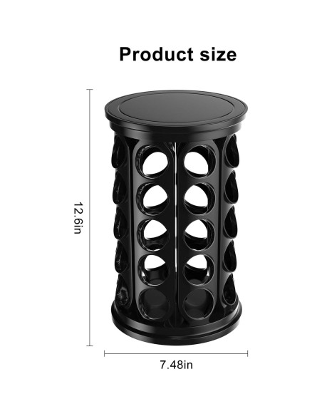 Organizador de Cápsulas de Café CEHNCEH 40 K-Cups Rotativo 360 Negro Organizador de Cápsulas de Café CEHNCEH 40 K-Cups Rotativo 360 Negro