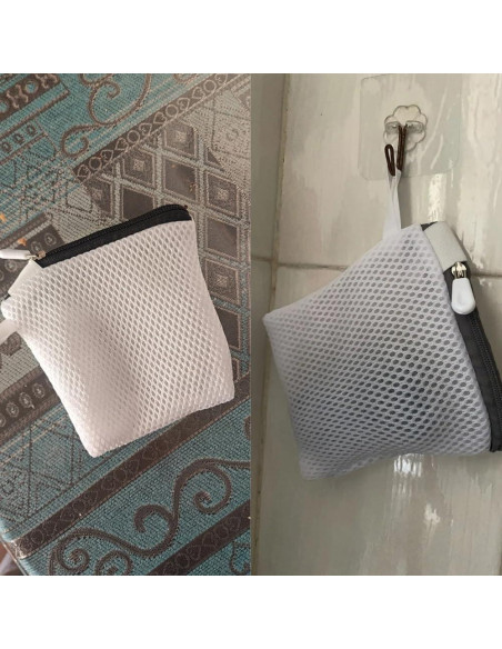 Paquete de 2 bolsas de lavado NentMent 12x14 cm con cremallera Paquete de 2 bolsas de lavado NentMent 12x14 cm con cremallera